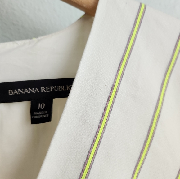 Banana Republic ivory striped twill romper 10 - Picture 5 of 6